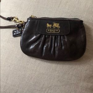 Coach leather wristlet!